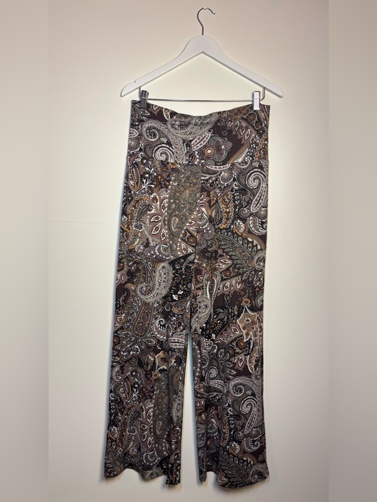 Wrangler Pants - Women’s Wrangler Brown Paisley Wide-Leg Pants, size L
